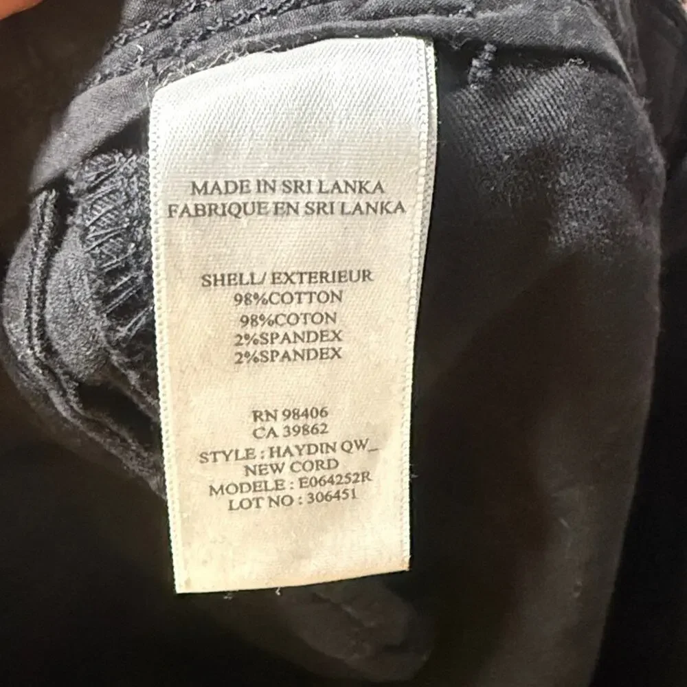 Theory Haydin QW Corduroy Pants Men's 28x33